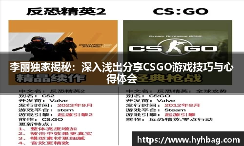 李丽独家揭秘：深入浅出分享CSGO游戏技巧与心得体会